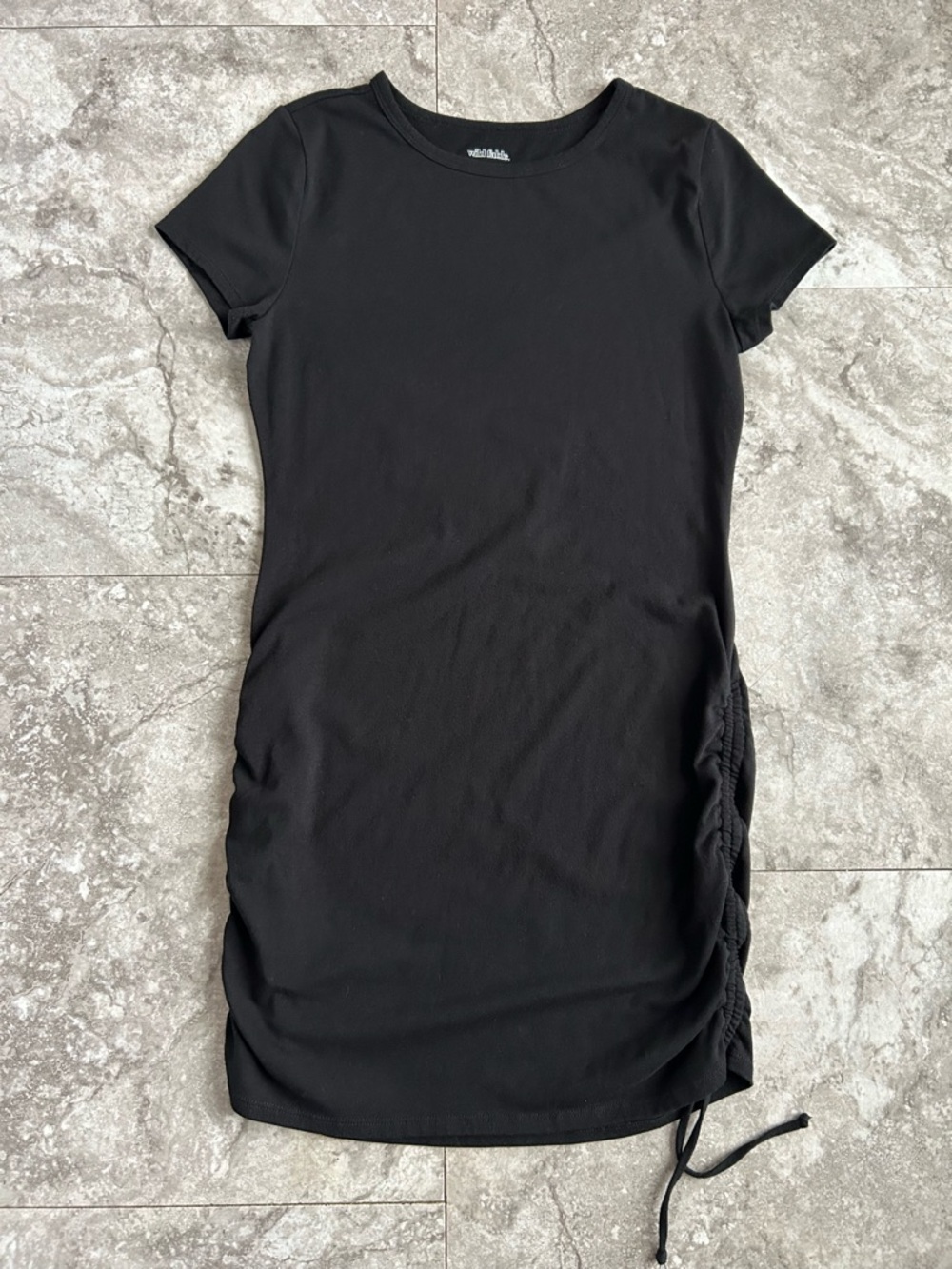 Wild Fable Women's Short Sleeve Ruched Side Bodycon T-Shirt Mini Dress M